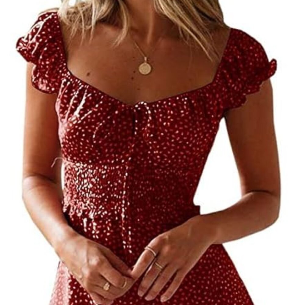 Red Mini Polka Dot Dress